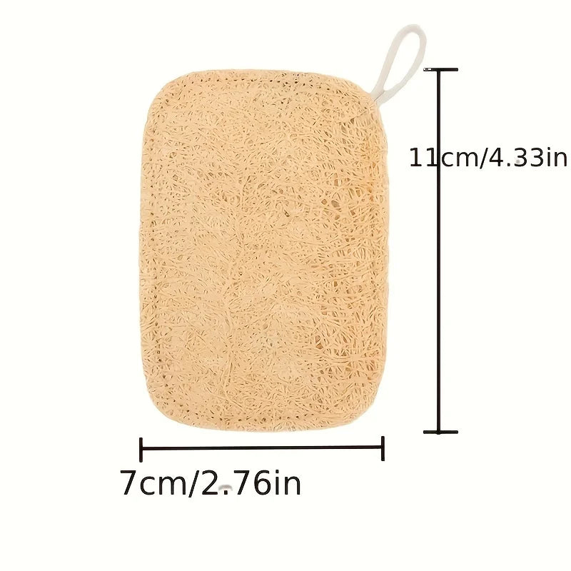 5 Pack Natural Loofah Sponge Bath Scrubbers