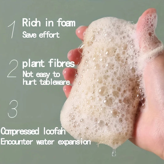 5 Pack Natural Loofah Sponge Bath Scrubbers