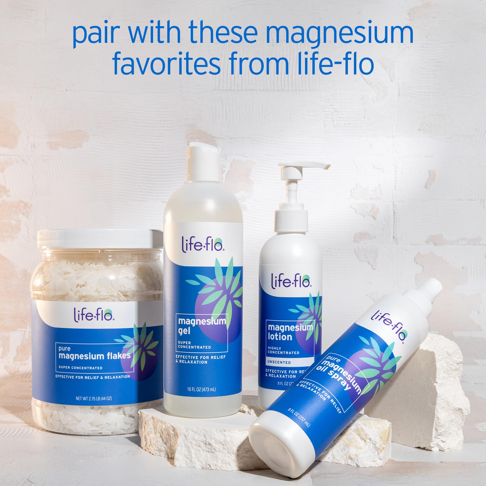LIFE-FLO Unscented Magnesium Lotion - Highly Concentrated Magnesium Lotion for Kids and Adults - Soothes Overworked Muscles, Joints When Massaged into the Skin - Hypoallergenic,  - 8oz