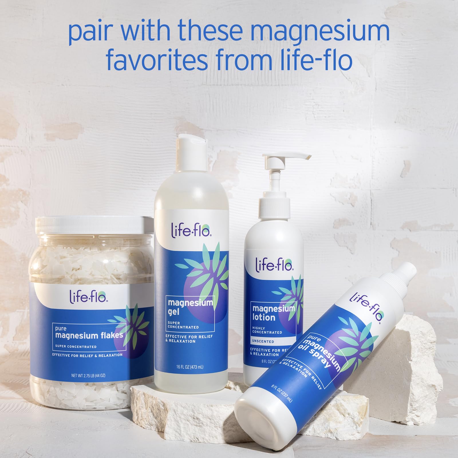 LIFE-FLO Unscented Magnesium Lotion - Highly Concentrated Magnesium Lotion for Kids and Adults - Soothes Overworked Muscles, Joints When Massaged into the Skin - Hypoallergenic,  - 8oz