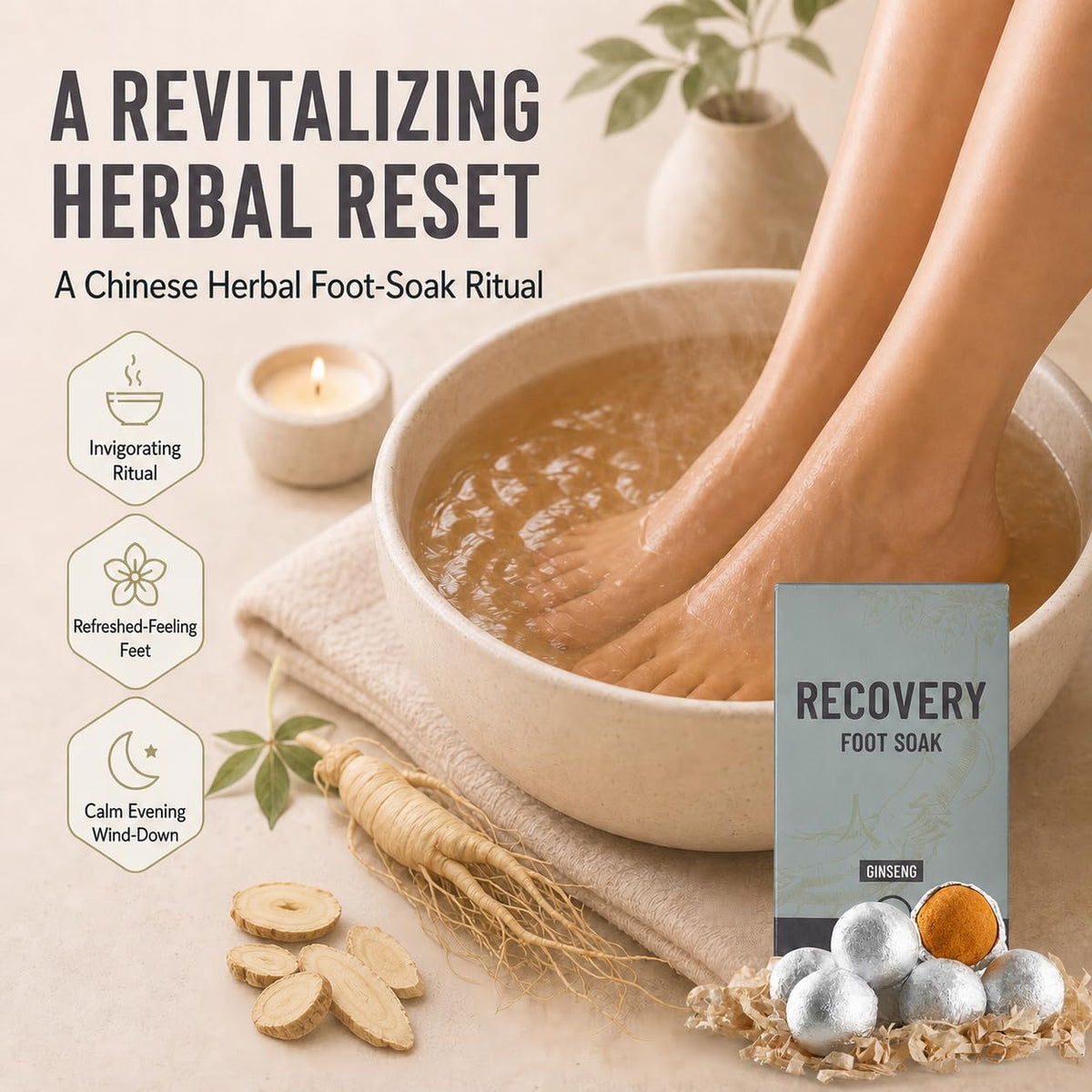 Ginger Root Foot Spa  | Circulation | Recovery | Relaxation