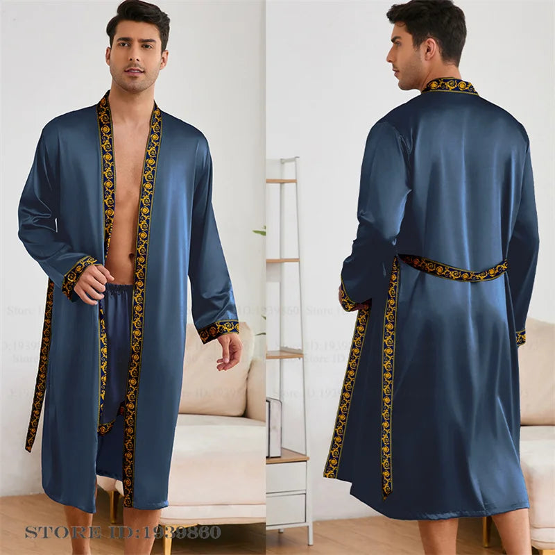 Men Long Kimono Robe