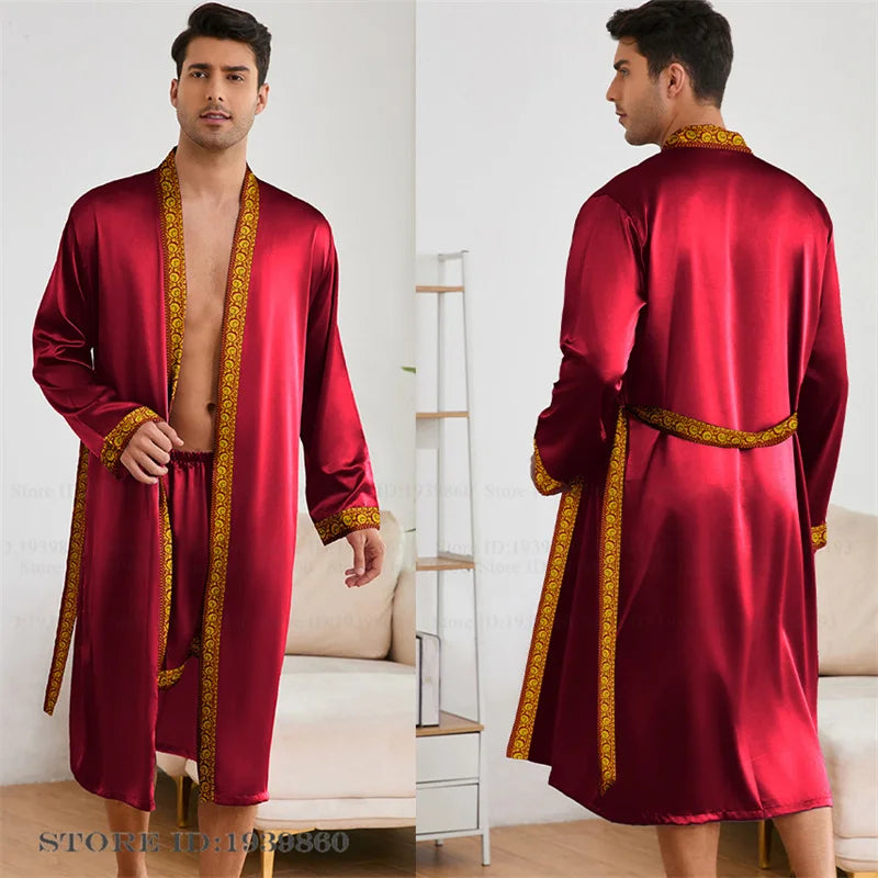 Men Long Kimono Robe