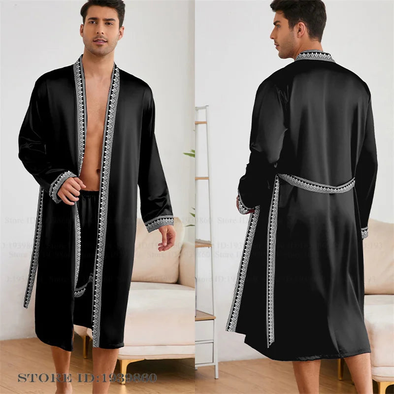 Men Long Kimono Robe