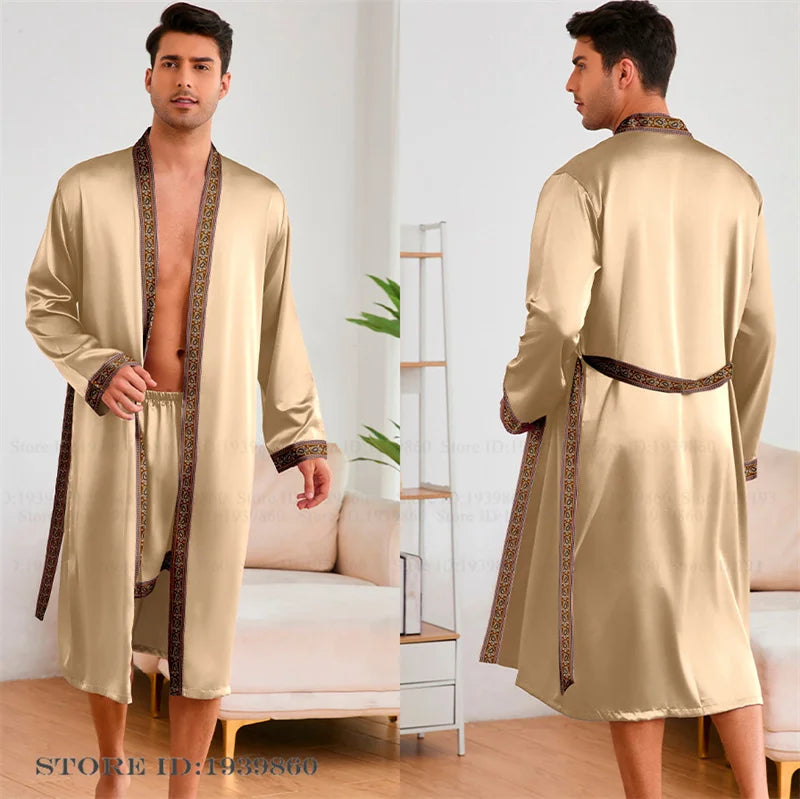 Men Long Kimono Robe