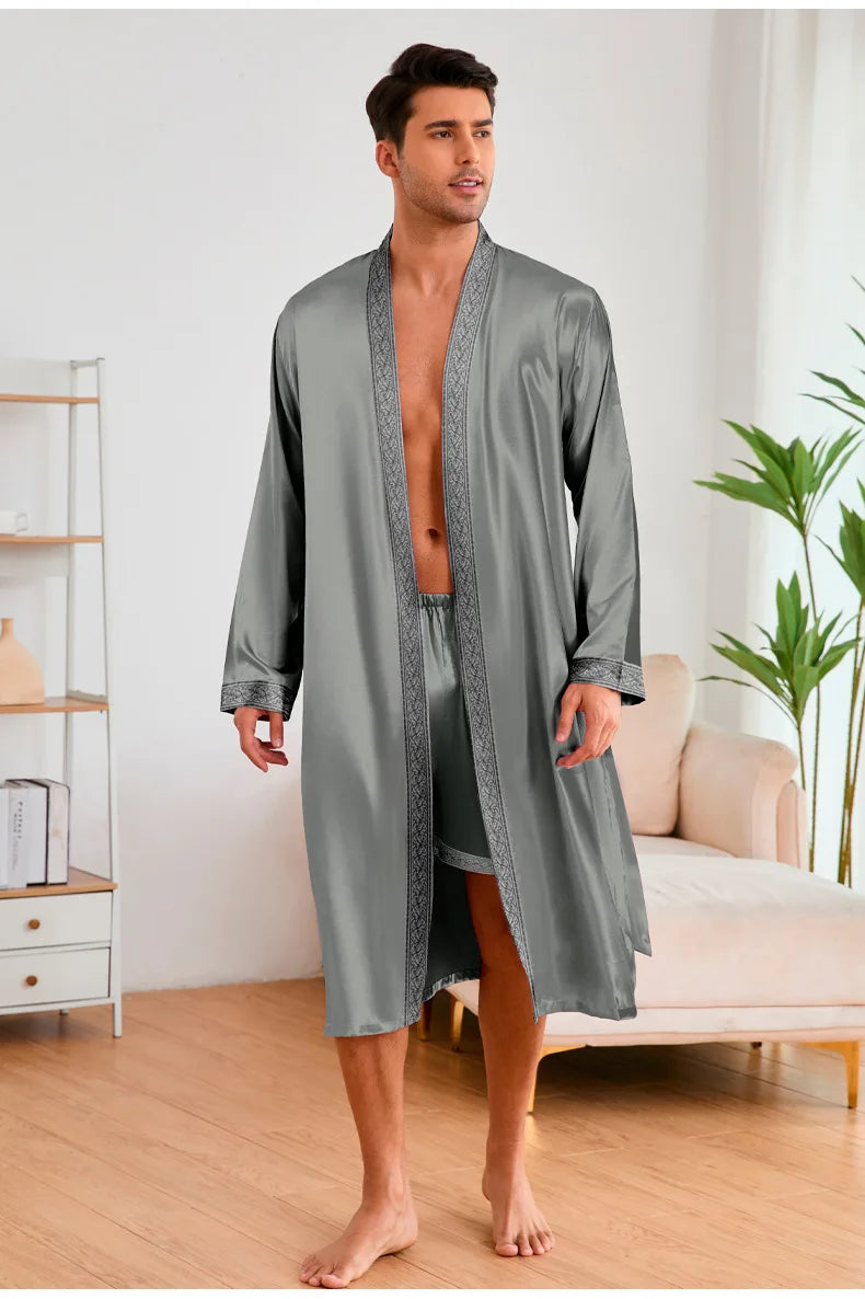 Men Long Kimono Robe