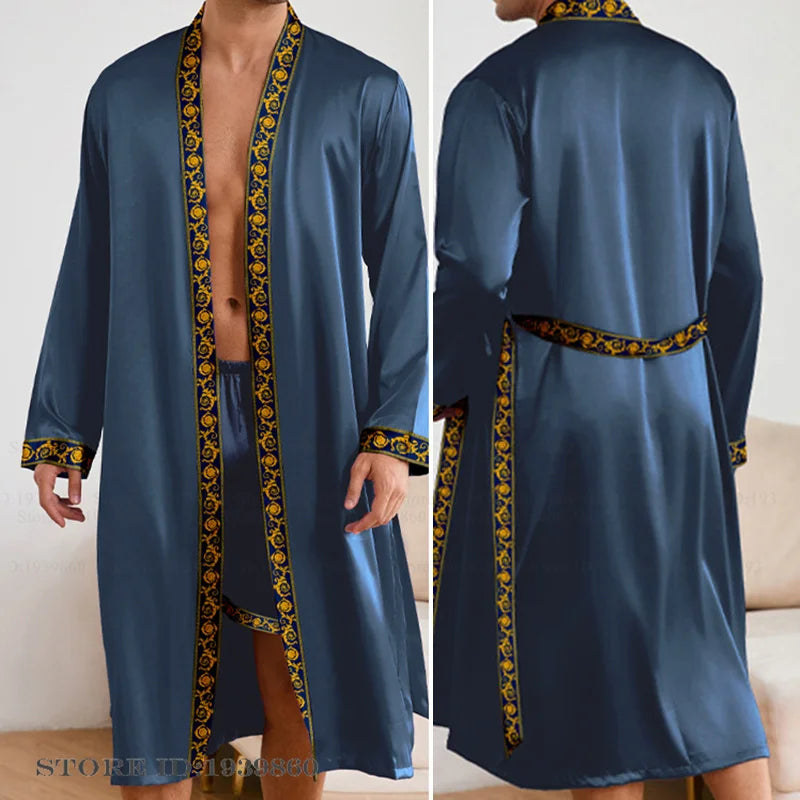 Men Long Kimono Robe