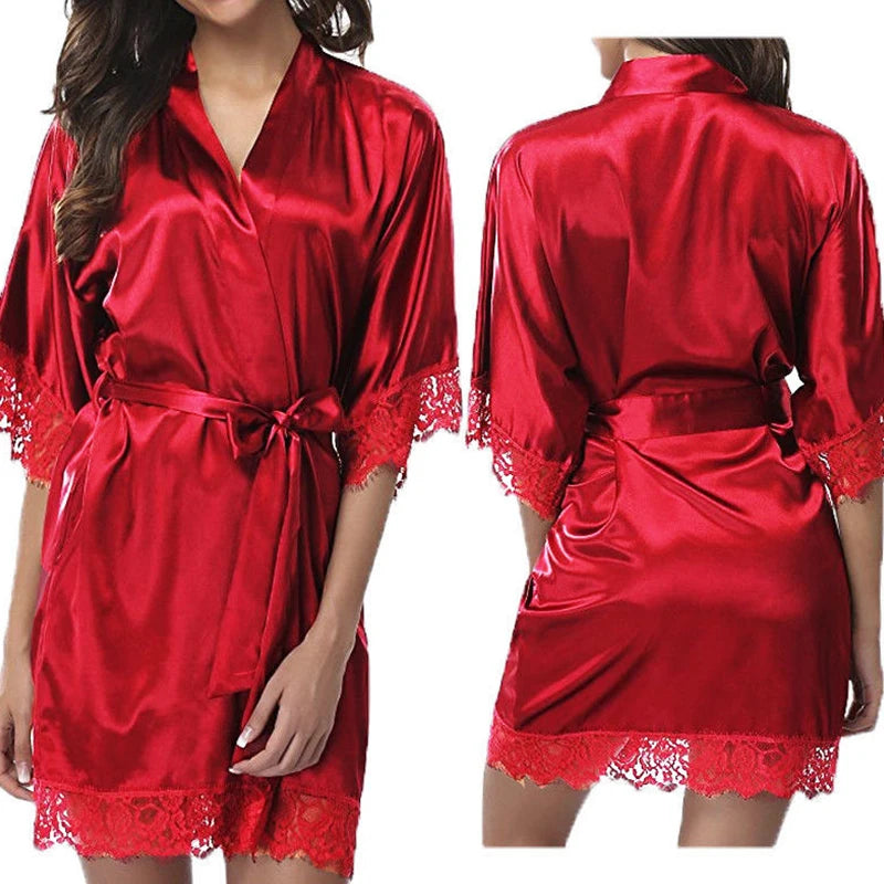 ‘ Her Embrace’ Women’s Elegant Smooth Short Robe