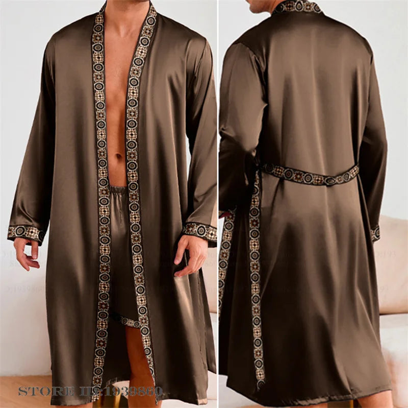 Men Long Kimono Robe