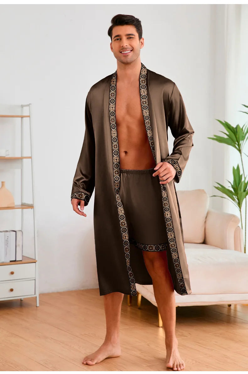 Men Long Kimono Robe
