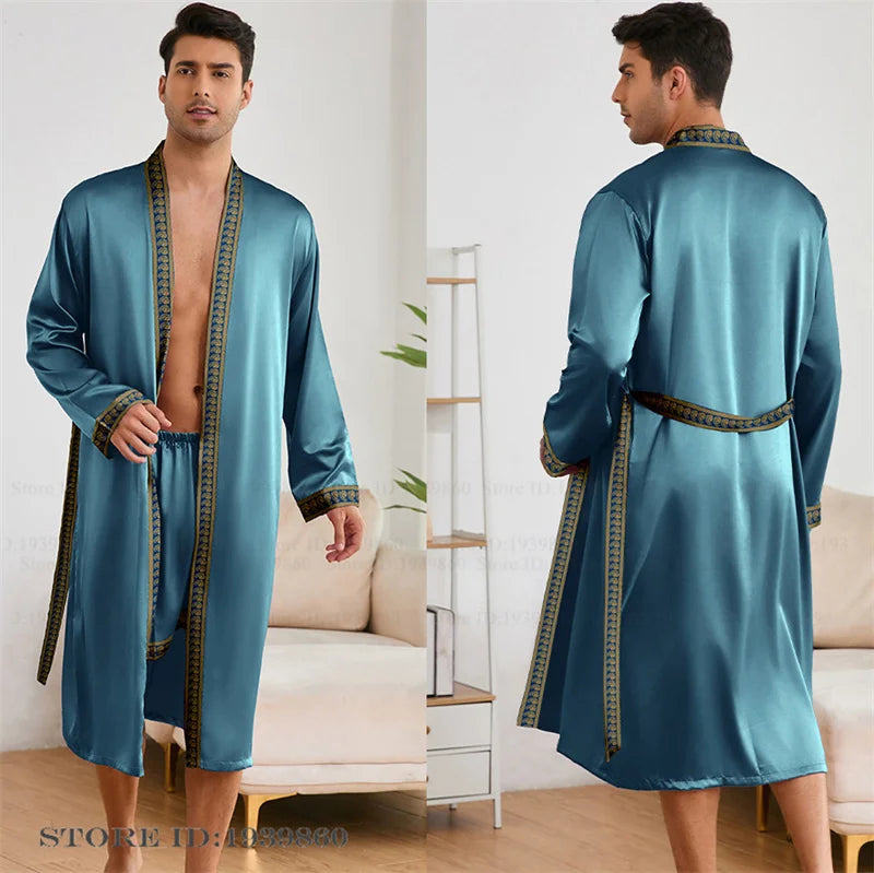 Men Long Kimono Robe