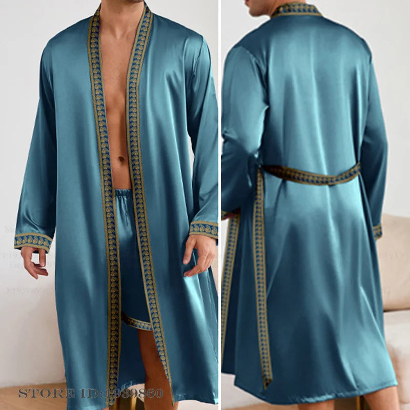 Men Long Kimono Robe