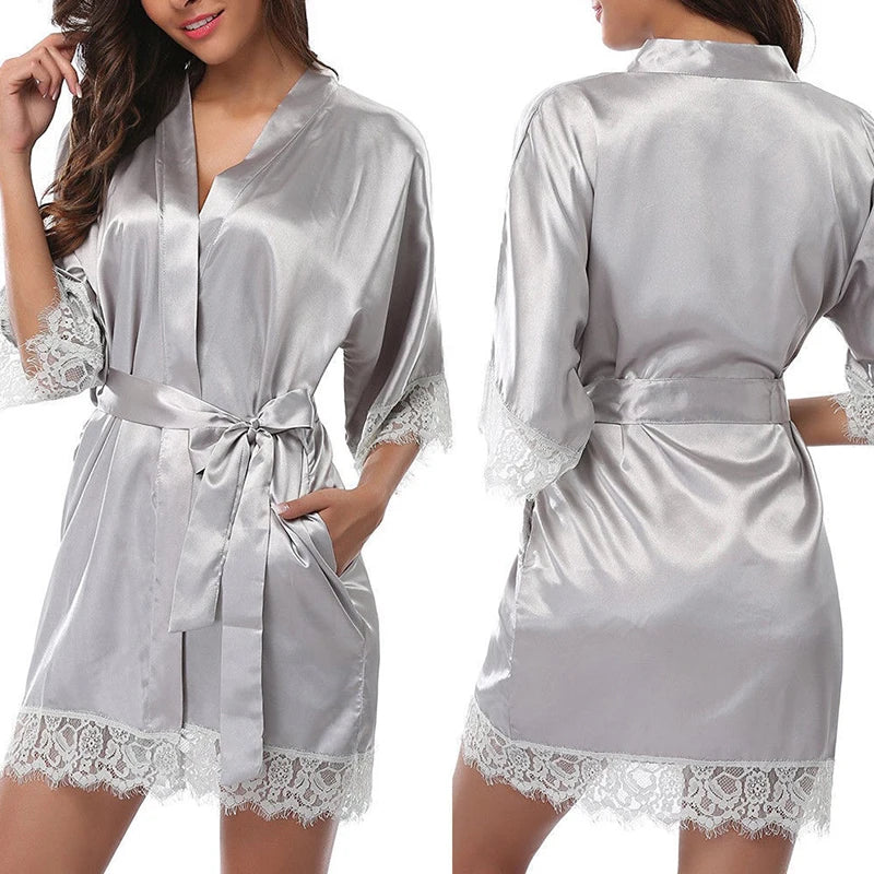 ‘ Her Embrace’ Women’s Elegant Smooth Short Robe