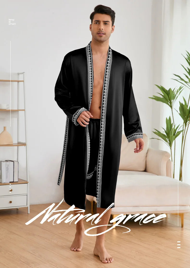 Men Long Kimono Robe