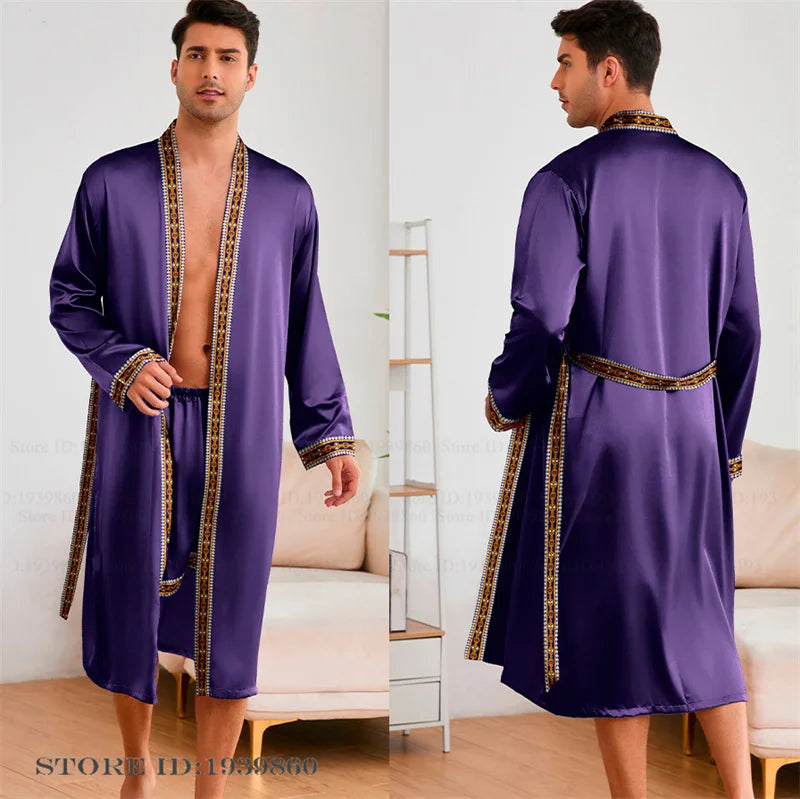 Men Long Kimono Robe