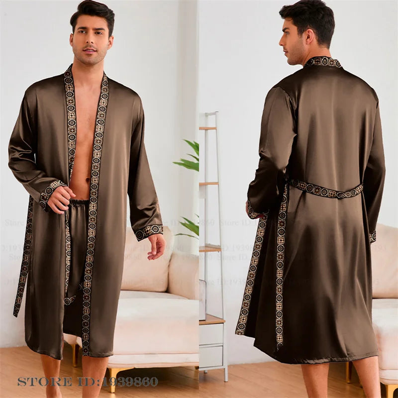 Men Long Kimono Robe